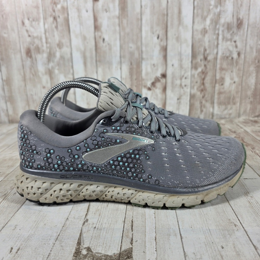 Brooks Glycerin 17 Womens Running Shoes Grey Teal 1202831B070 Size 9 B Medium